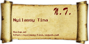 Nyilassy Tina névjegykártya